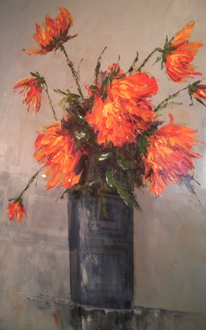 Orange Chrysanthemum by Karen Wilson